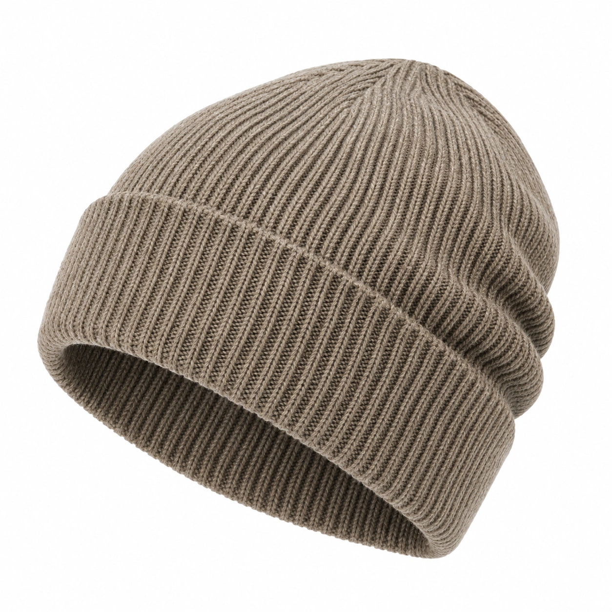 Unisex Beanie Strickmütze Braun