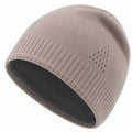 Strickmütze mit Fleece-Innenfutter Beige/Grau