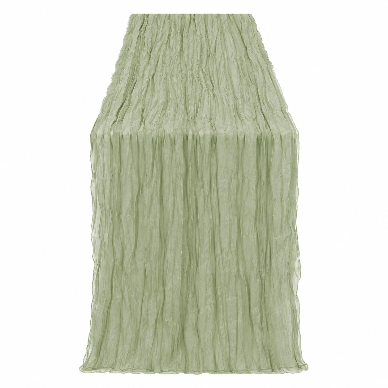 Hellgrüner Tischläufer aus Chiffon, 150x40cm