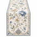 Tischläufer mit Blumenmuster in Blau und Beige