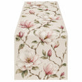 Tischläufer Blumenmuster Beige/Rosa