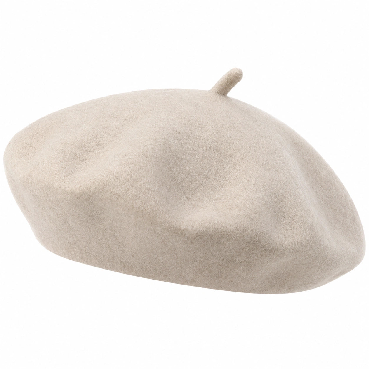 Damen Baskenmütze Beige Einheitsgröße