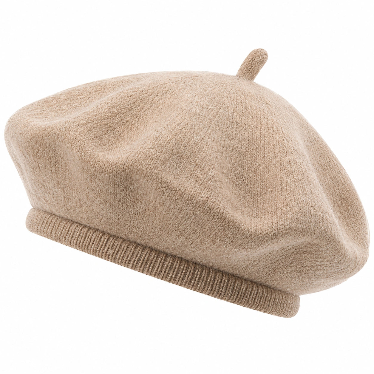 Elegante Damen-Baskenmütze in Hellbraun