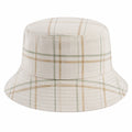 Unisex Fischerhut mit Karomuster Beige/Grün