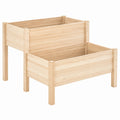 Erhöhtes Holzbeet für Garten, Naturholz