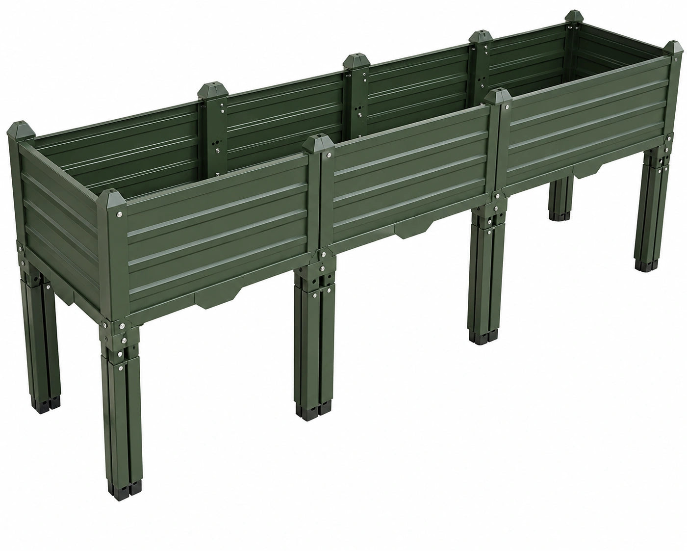 Metall Hochbeet Pflanztisch Grün 150x40x80 cm