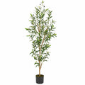 Kunstpflanze Olivenbaum 160 cm Grün im Topf