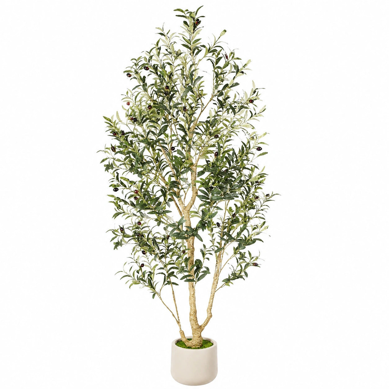 Künstlicher Olivenbaum 180cm mit Keramiktopf Grün
