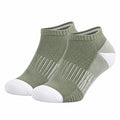 Kurze Sportsocken Unisex Atmungsaktiv Olive/Weiß