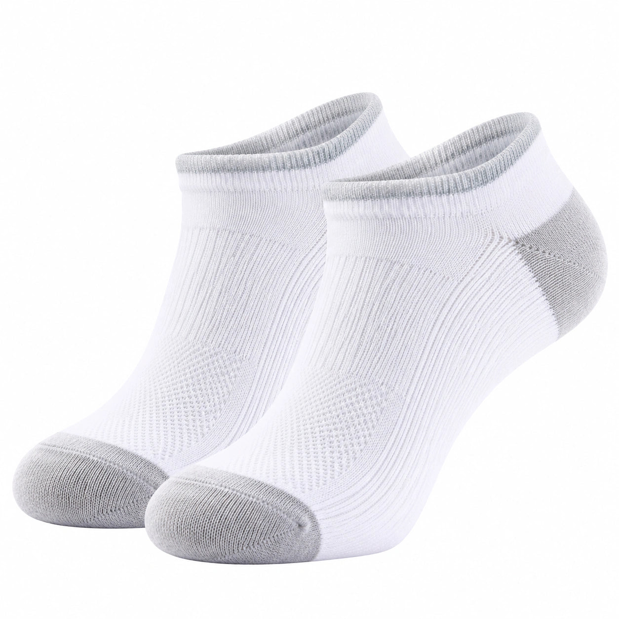 Kurze Atmungsaktive Unisex Socken Weiß Grau