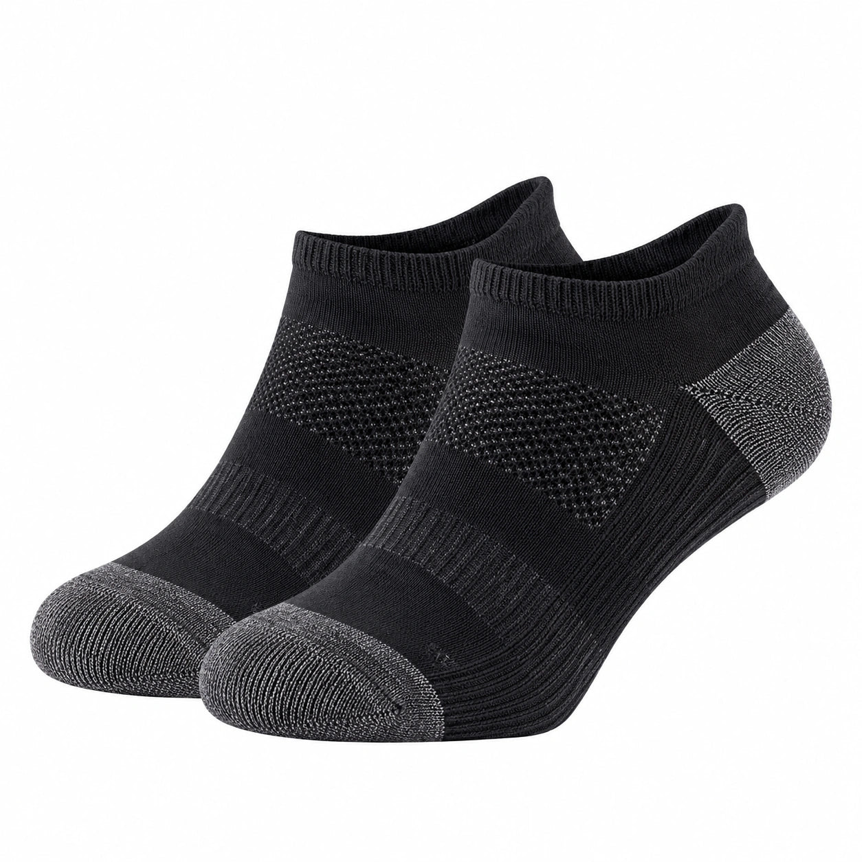 Kurze Sportsocken Schwarz mit Grauen Akzenten für alle Jahreszeiten