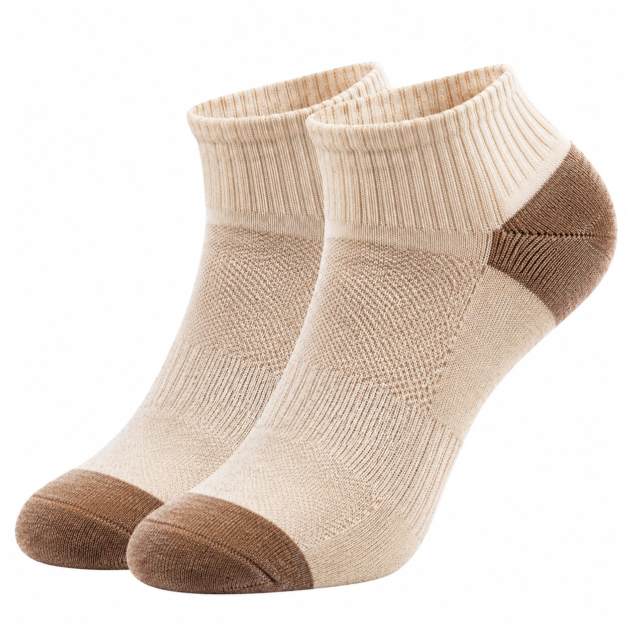 Unisex Knöchelsocken Beige und Braun Atmungsaktiv